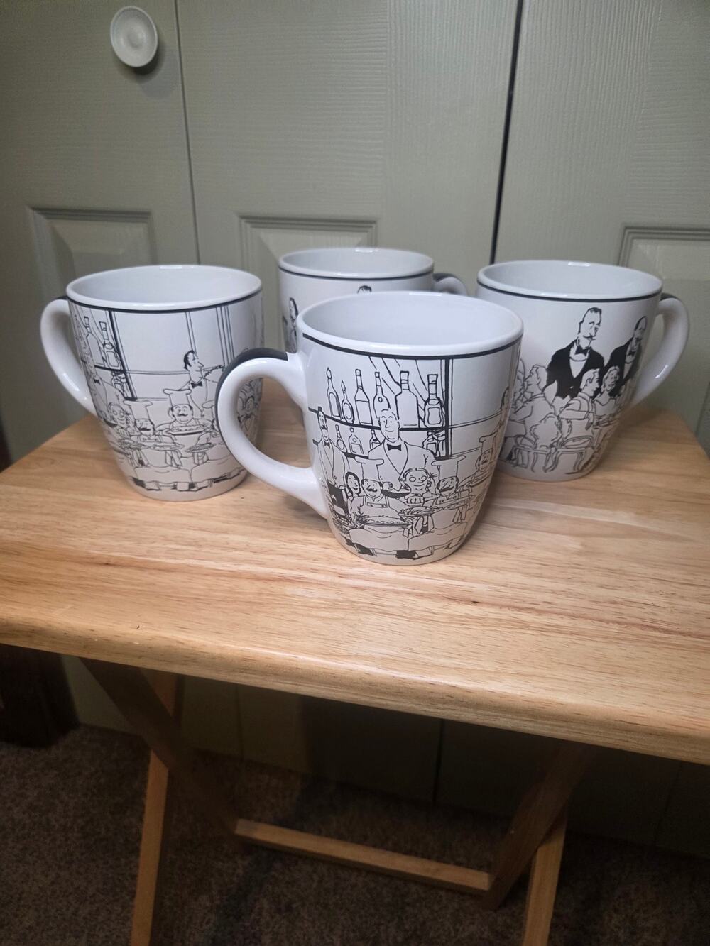 Le Gourmet Chef Extra Large Ceramic Coffee Mug - 4 Pack